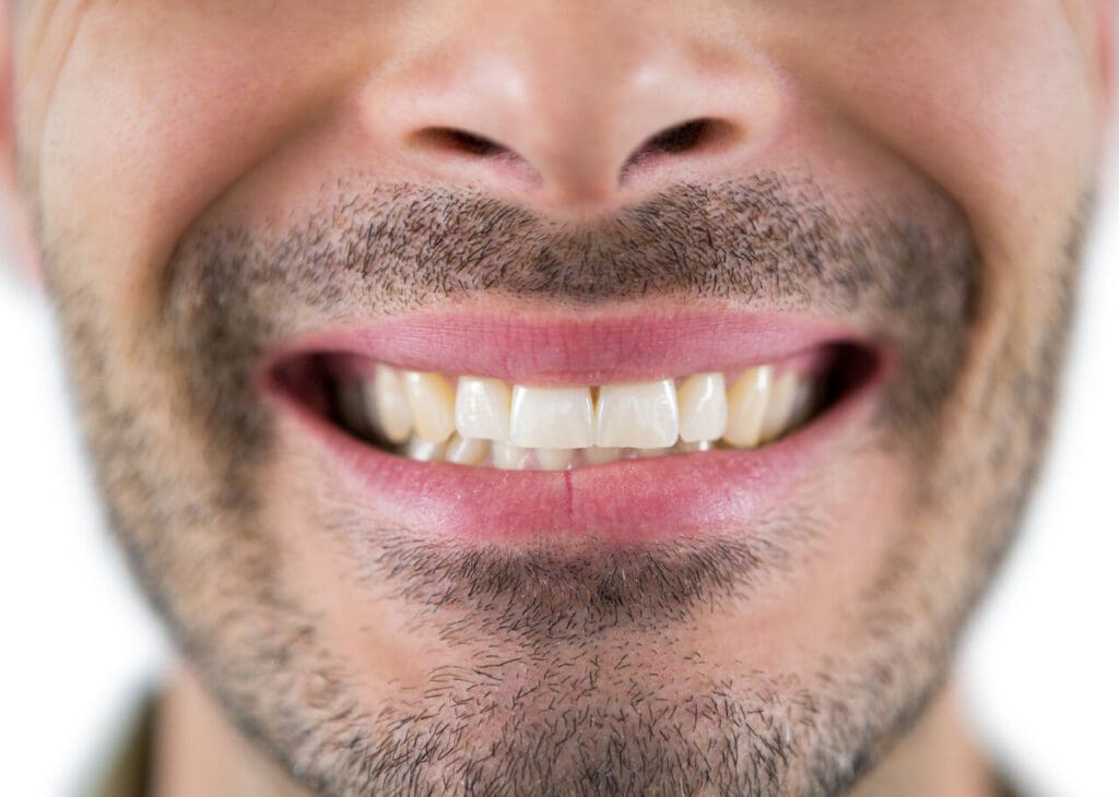 Close-up of man's teeth