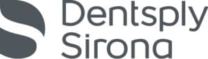 Bold and iconic Dentsply Sirona logo featuring sleek typography and distinctive design elements.