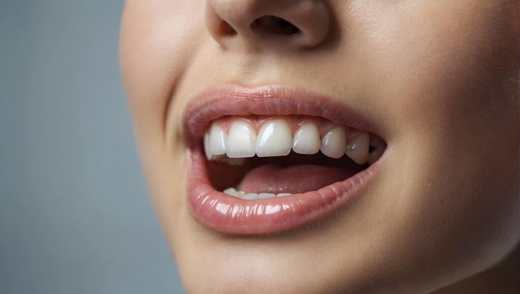 Close up of a smile with flawless teeth thanks to dental veneers in Danvers